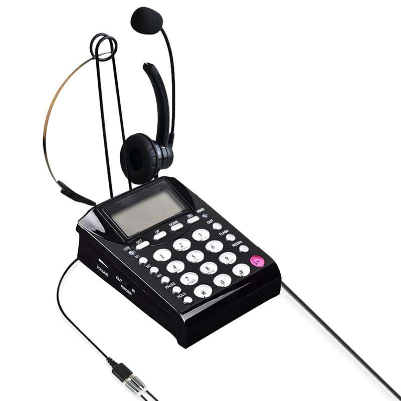 Dual 3.5mm Female to RJ9 PC / Mobile Phones Headset to Office Phone Adapter Convertor Cable, Length: