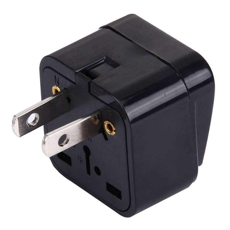 BS-5732 Portable EU Plug to UK Plug Adapter Power Socket Travel Converter with Fuse