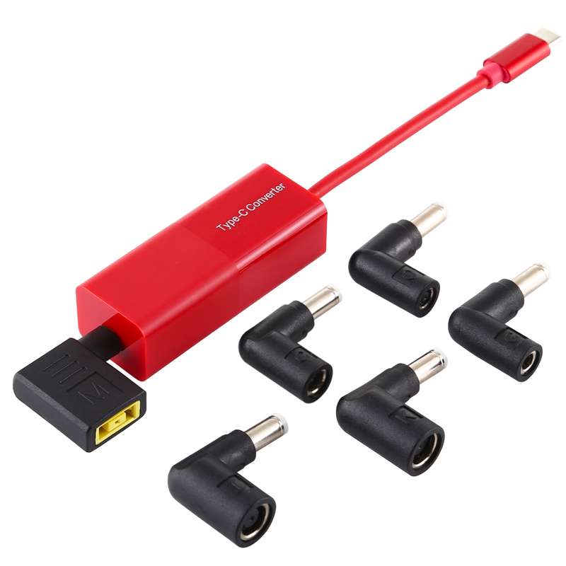 Laptop Power Adapter 65W USB-C / Type-C Converter to 6 in 1 Power Adapter (White)