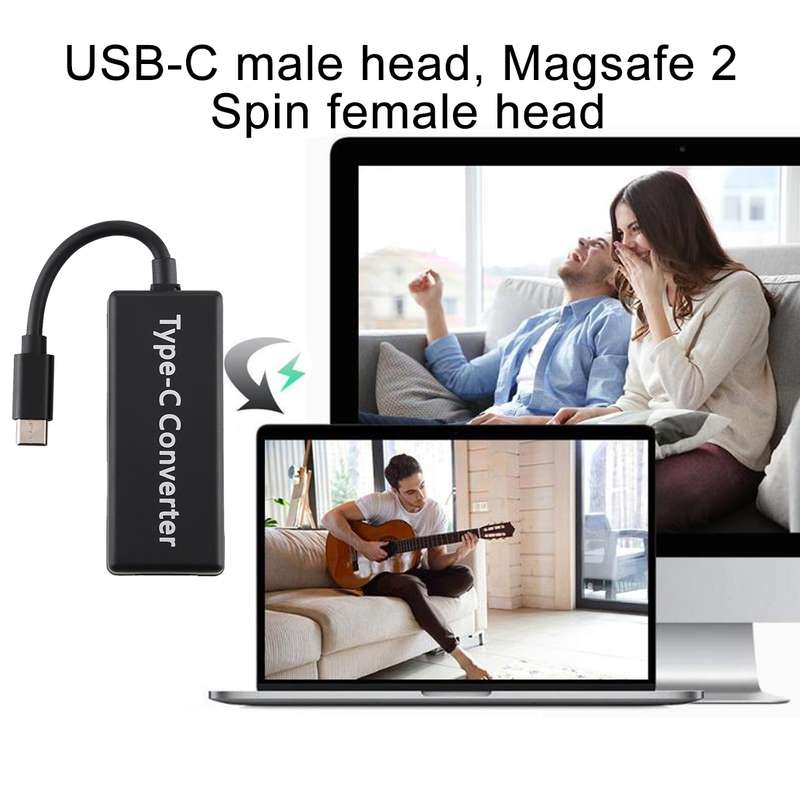 65W 5 Pin MagSafe Series to USB-C / Type-C Converter for MacBook (White)