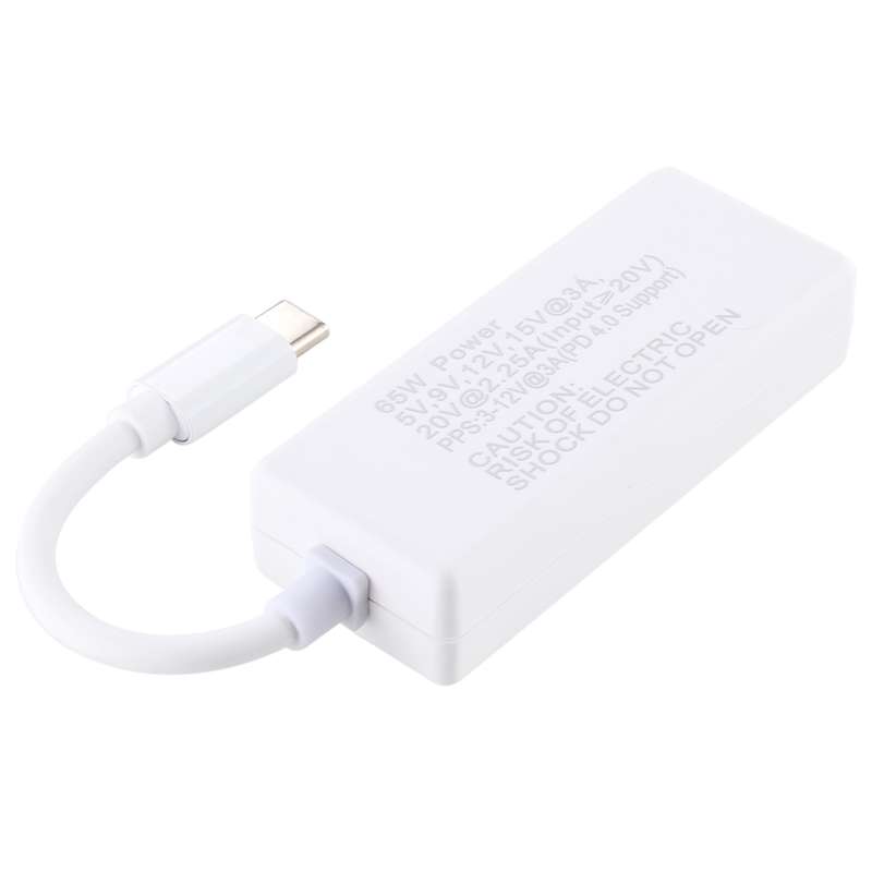 65W 5 Pin MagSafe Series to USB-C / Type-C Converter for MacBook (White)