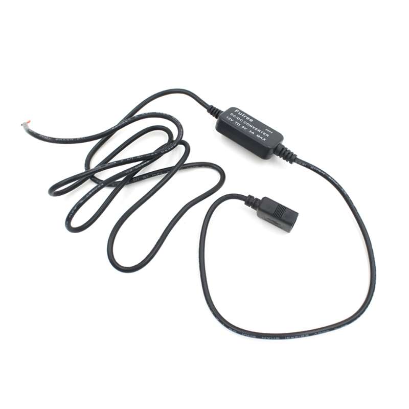 Car Motorcycle Single USB Car Charger DC 12V To 5V 3A Power Adapter for Car GPS Tracker DVR, Length: