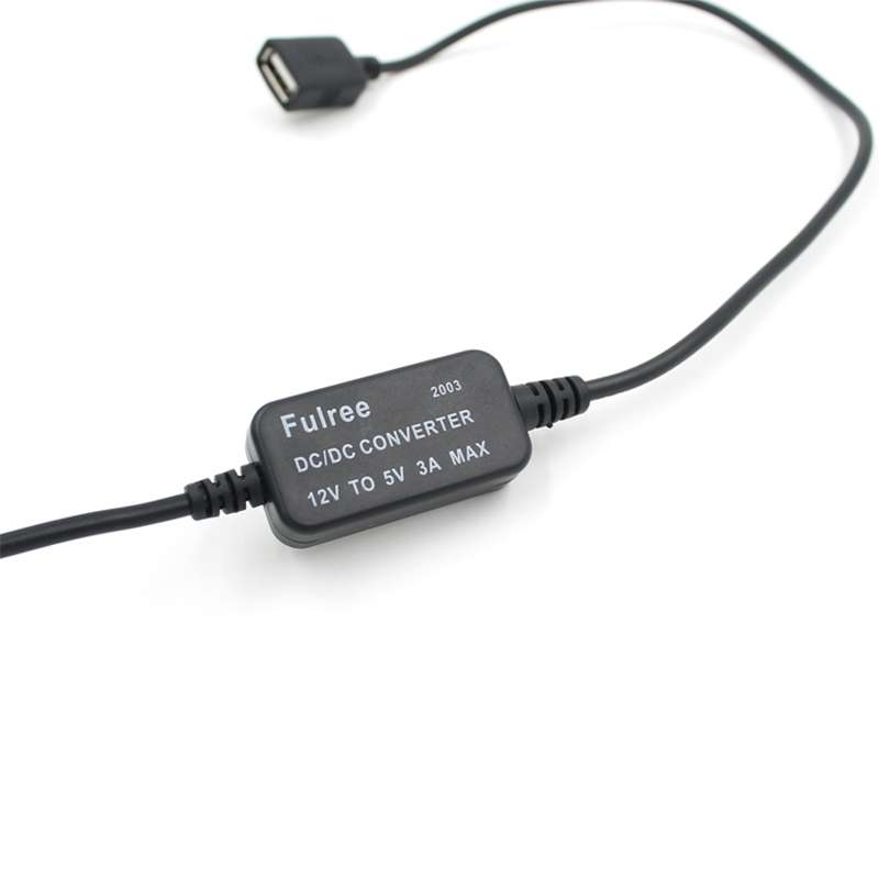 Car Motorcycle Single USB Car Charger DC 12V To 5V 3A Power Adapter for Car GPS Tracker DVR, Length: