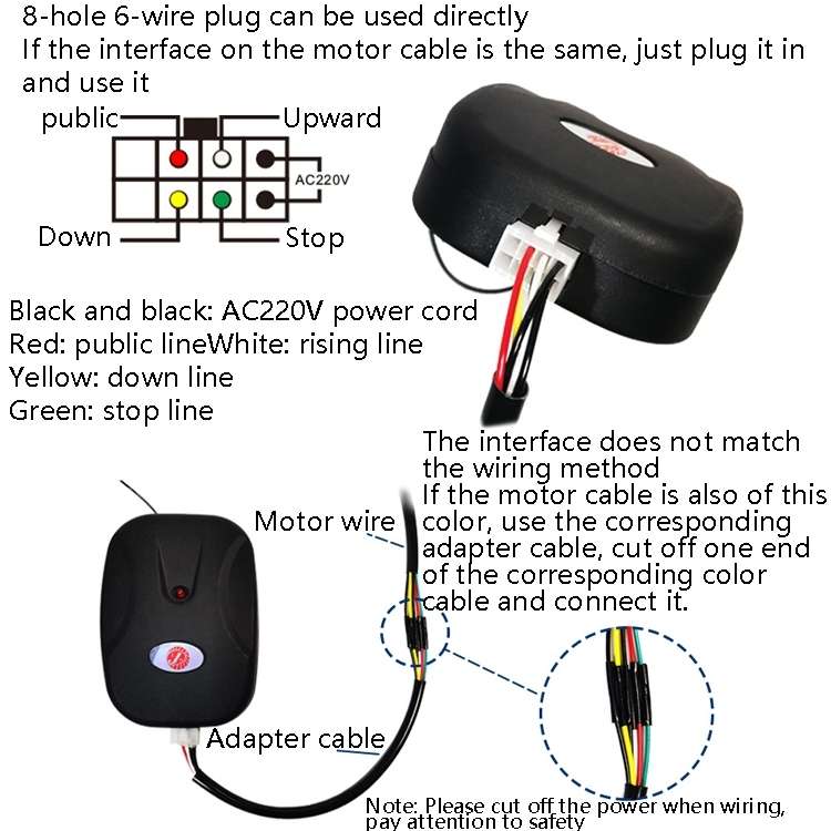 Electric Garage Door Controller Rolling Door Roll Gate Remote Control Plug-Chain Motor Receiver with