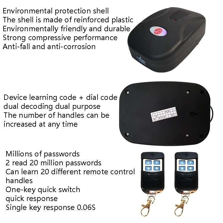 Electric Garage Door Controller Rolling Door Roll Gate Remote Control Plug-Chain Motor Receiver with