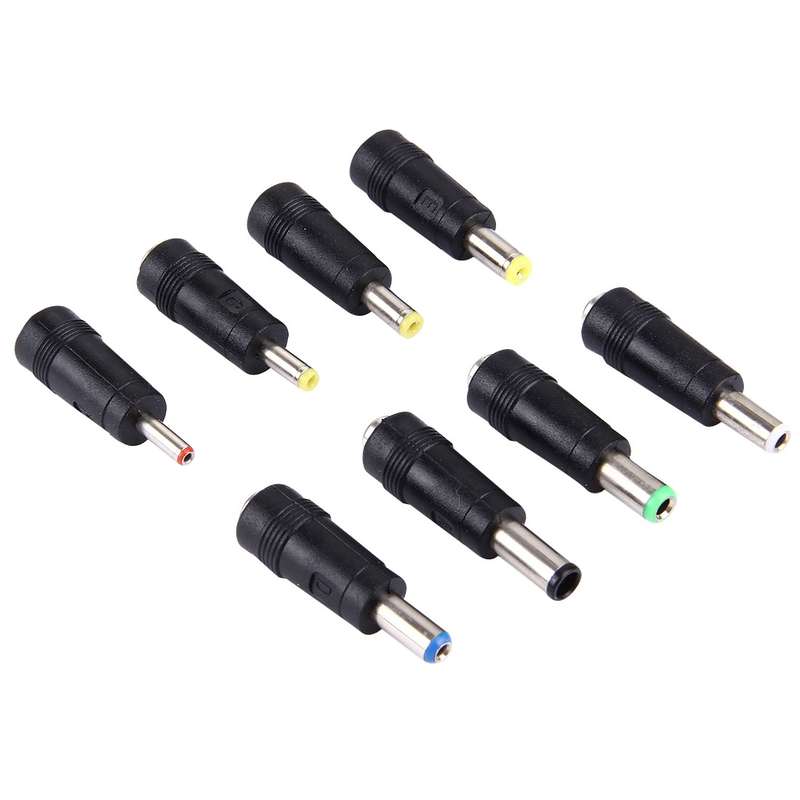 5.5x2.1mm Female to Multiple Male Interfaces 8 in 1 Power Adapters Set for HP / Sony / Acer / ASUS /
