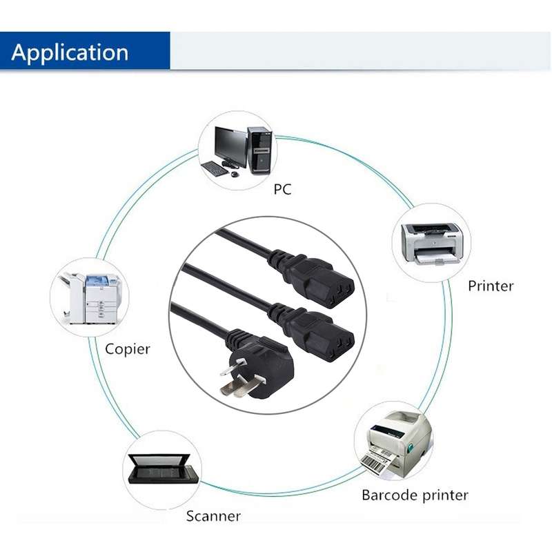 10A 250V 3 Pin Computer PC Power Cable, Length: 1.8m, AU Plug (Black)