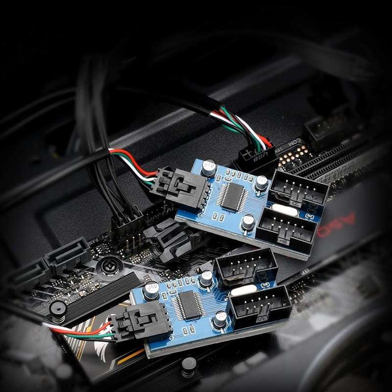 Rocketek SH869 100M RJ45 + HDMI + USB 3.0 x 2 + Type-C x 2 HUB Adapter