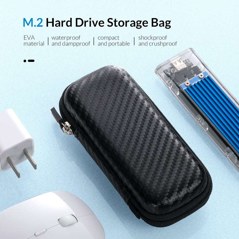 ORICO-M2PH01-BK-BP M.2 Hard Drive EVA Case Storage Bag (Black)