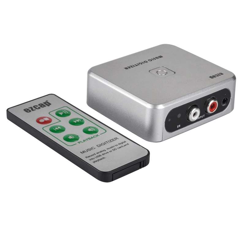 EZCAP241 Audio Capture Recorder Adapter Card, 3.5mm RCA R/L Analog Audio to MP3 Music Digitizer Conv