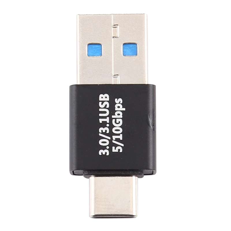 Type-C / USB-C Male to USB 3.2 Female 90 Degree Elbow Head Aluminium Alloy Adapter (Black)