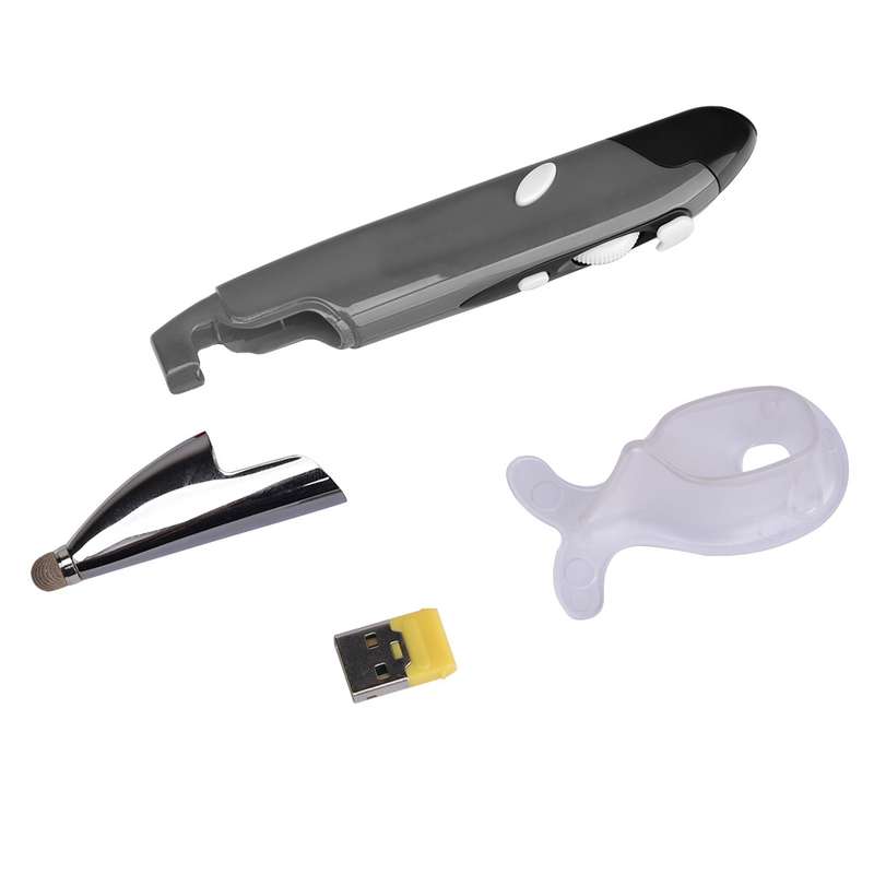 PR-06 4-keys Smart Wireless Optical Mouse with Stylus Pen Function (Grey)