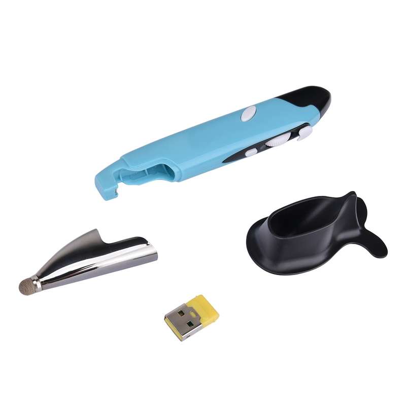 PR-06 4-keys Smart Wireless Optical Mouse with Stylus Pen Function (Grey)