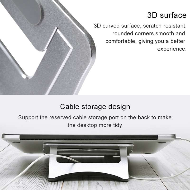 Aluminum Alloy Cooling Holder Desktop Portable Simple Laptop Bracket, Two-stage Support, Size: 21x26
