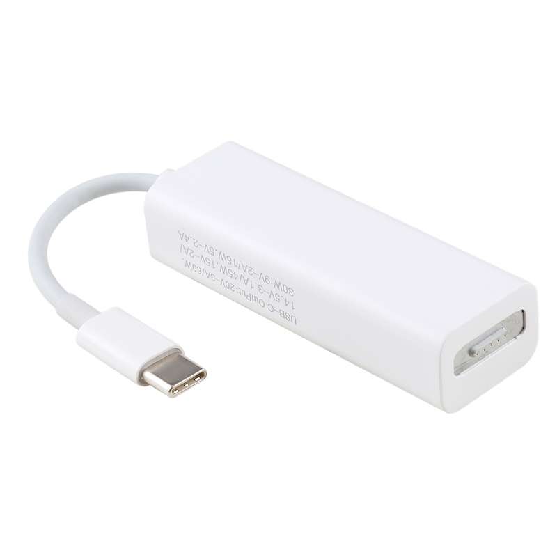 5 Pin MagSafe 2 Magnetic T-Tip Female to USB-C / Type-C Male Charge Adapter Converter for MacBook Pr