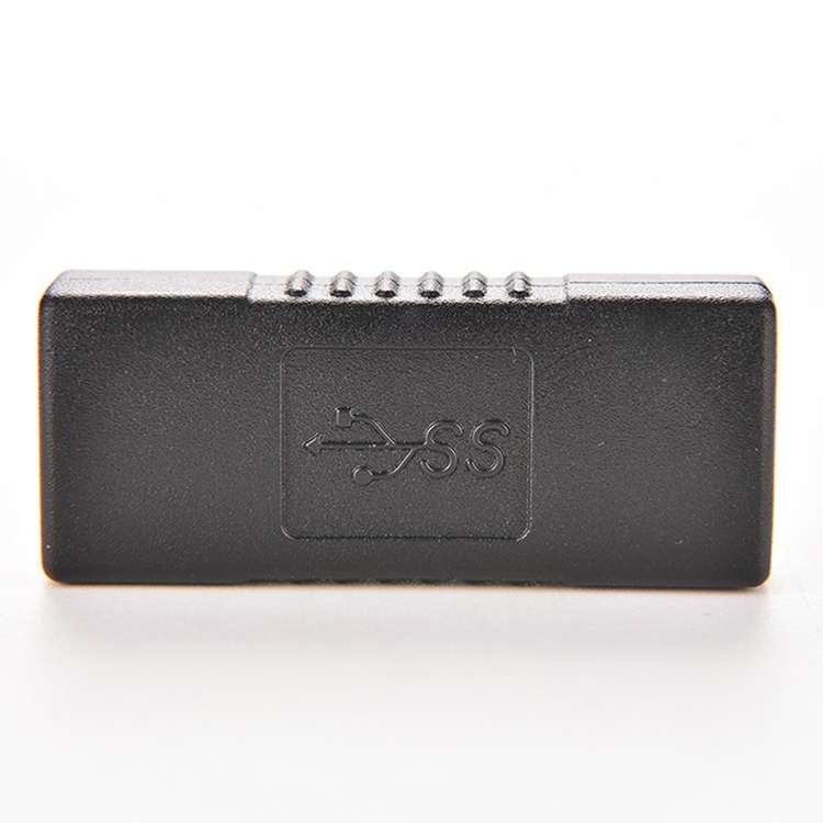USB 3.0 Type A Female to Type A Female Connector AF Adapter Converter Extender for Laptop (Black)