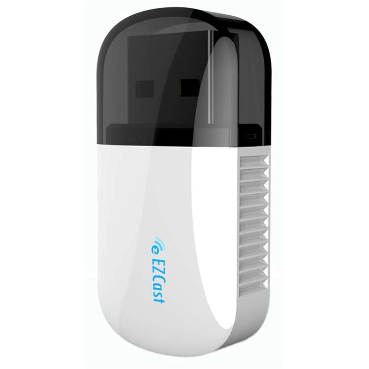 EZCast EZC-5200BS 600Mbps Dual Band WiFi + Bluetooth USB 2.0 Wireless Adapter (White)