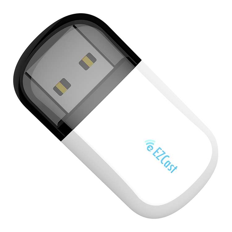 EZCast EZC-5200BS 600Mbps Dual Band WiFi + Bluetooth USB 2.0 Wireless Adapter (White)