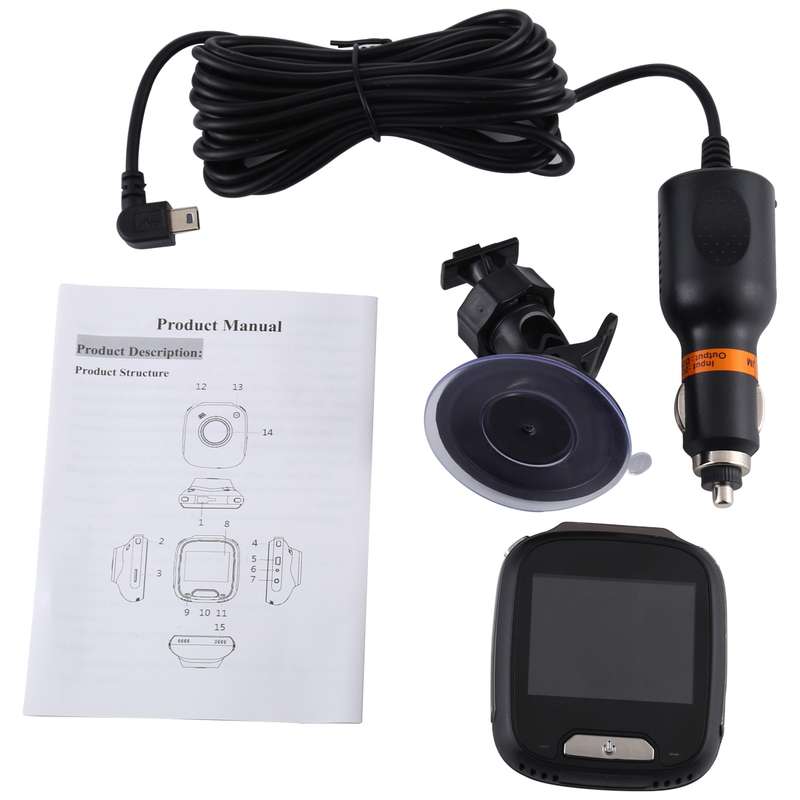 Mini Car DVR Camera Recorder 2.0 inch LCD Screen HD 1080P 170 Degrees Wide Angle Viewing, Support Mo