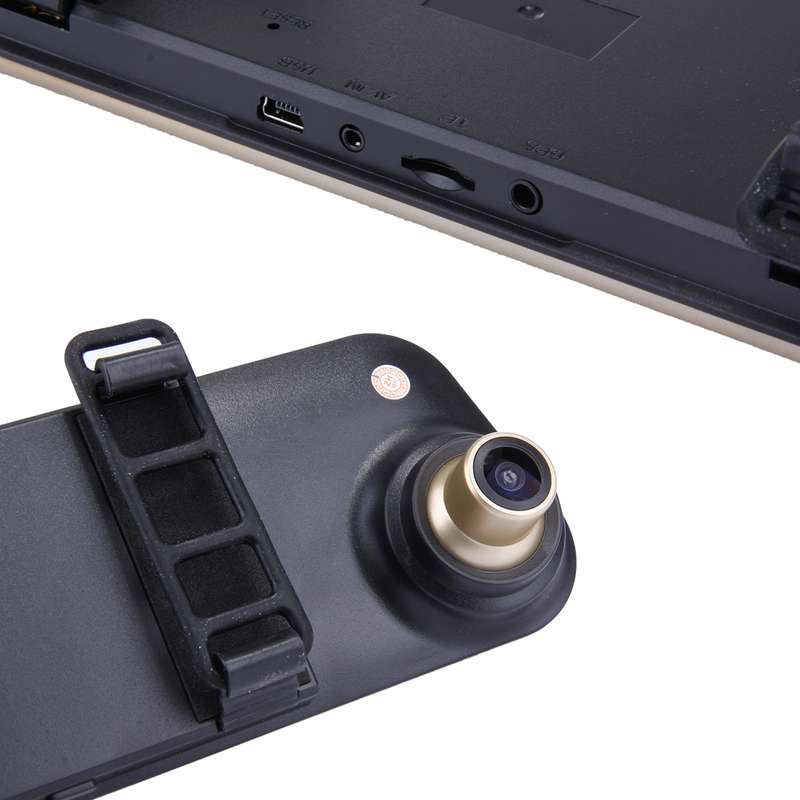 Left Screen Display Rearview Mirror Vehicle DVR, Allwinner Programs, 2 x Cameras 1080P HD 140 Degree