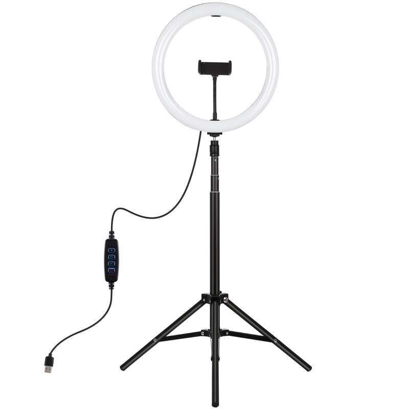PULUZ 11.8 inch 30cm Light + 1.65m Tripod Mount Curved Surface USB 3 Modes Dimmable Dual Color