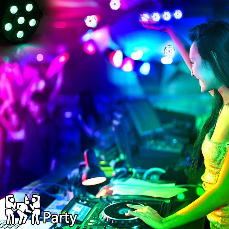 3W Colorful LED PAR Light , 6 LEDs Auto Run / Sound Control LED Stage Light, AC 85-260V, US/EU Plug