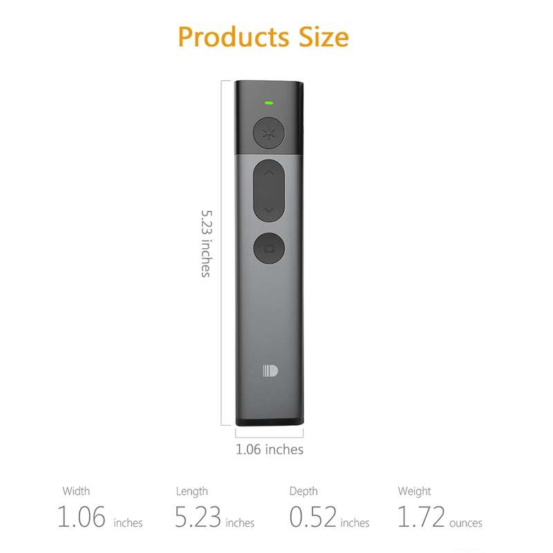 DOOSL DSIT036 Red Laser Pointer 2.4GHz Wireless Presenter PowerPoint Clicker