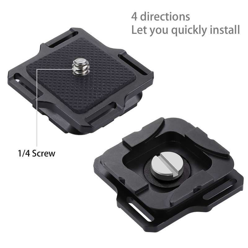 PULUZ Capture Camera Clip Aluminum Alloy Quick Release Clip with Plate(Red)
