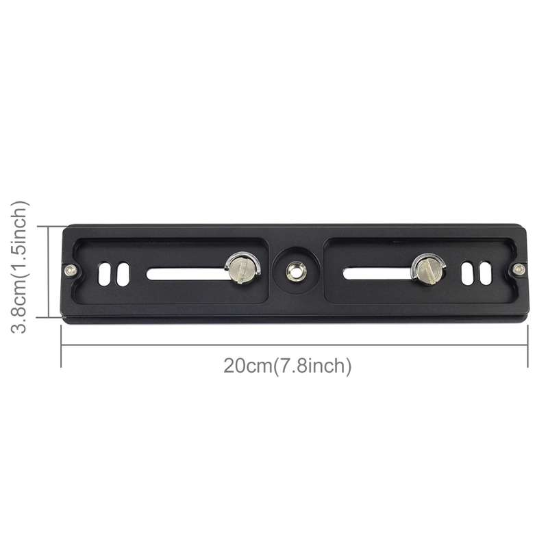 PULUZ 200mm Length PU-200 Aluminum-magnesium Alloy Quick Release Plate QR Clamp for Benro B3 / J2 /J