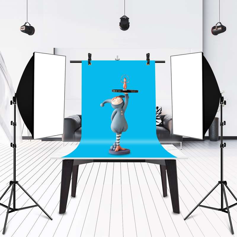 67cm T-Shape Photo Studio Background Support Stand Backdrop Crossbar Bracket with Clips, No Backdrop
