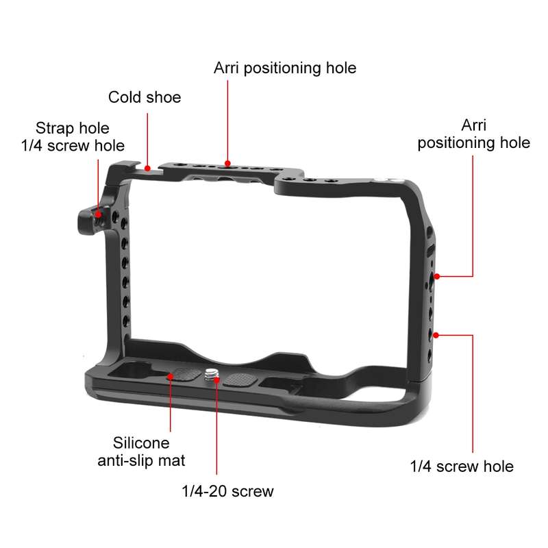 For Canon EOS-RP PULUZ Metal Camera Cage Stabilizer Rig(Black)