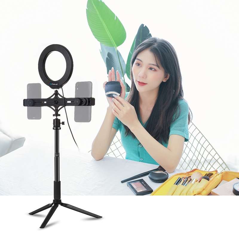 PULUZ Handheld Adjustable Aluminum Alloy Tripod Mount Monopod Extension Central Shaft Rod
