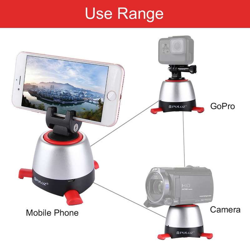 PULUZ Electronic 360 Degree Rotation Panoramic Head with Remote Controller for Smartphones, GoPro, D