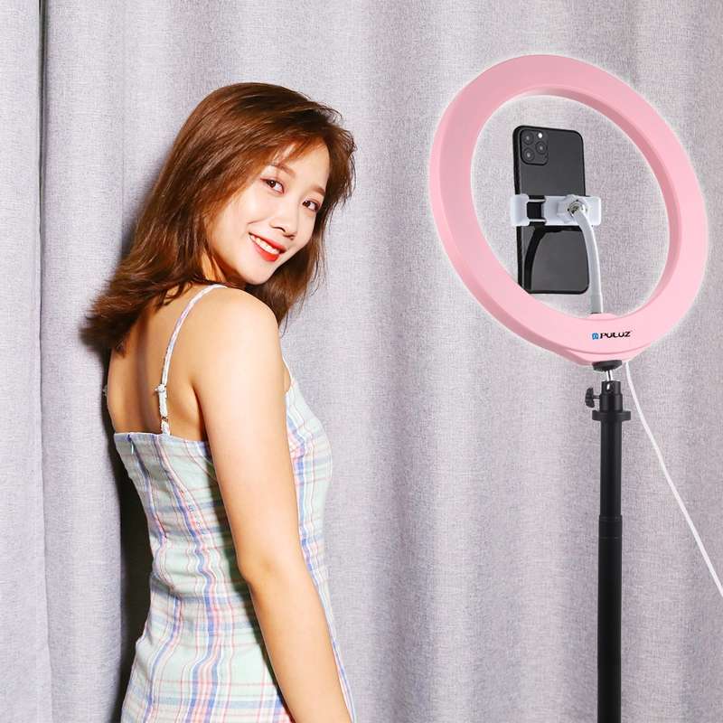 PULUZ 10.2 inch 26cm USB 3 Modes Dimmable LED Ring Vlogging Selfie Beauty Photography Video Lig