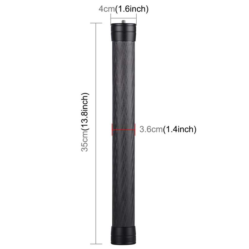 PULUZ Carbon Fiber Extension Monopod Pole Rod Extendable Stick for DJI / MOZA / Feiyu V2 / Zhiyun G5