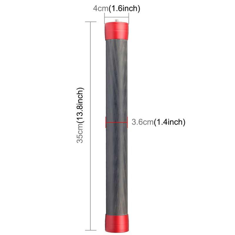 PULUZ Carbon Fiber Extension Monopod Pole Rod Extendable Stick for DJI / MOZA / Feiyu V2 / Zhiyun G5