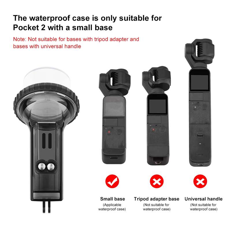 PULUZ 60m Underwater Waterproof Housing Diving Case Cover for DJI Osmo Pocket 2(Black)