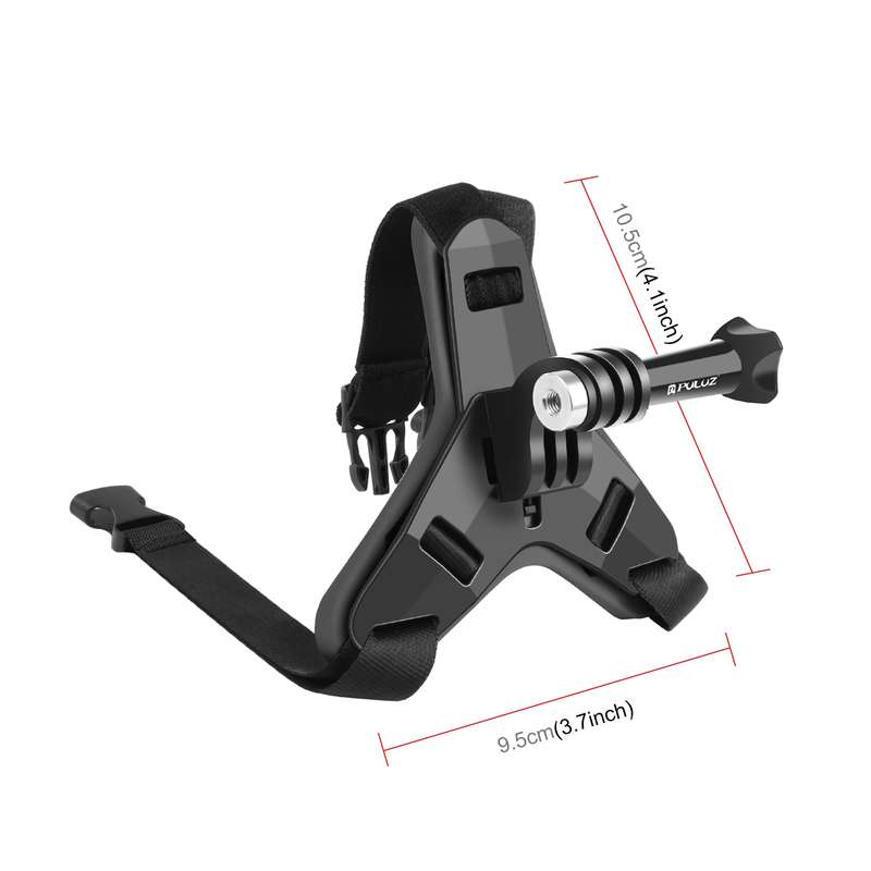 PULUZ Motorcycle Helmet Chin Strap Mount for GoPro, DJI Osmo Action and Other Action Cameras(Blue)