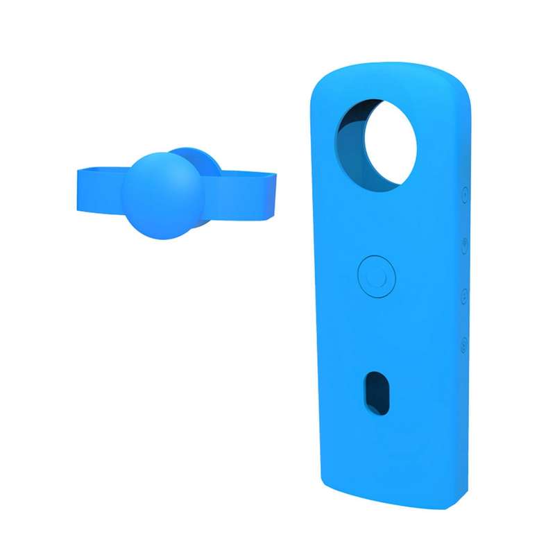 PULUZ Silicone Protective Case with Lens Cover for Ricoh Theta SC2 360 Panoramic Camera(Black)