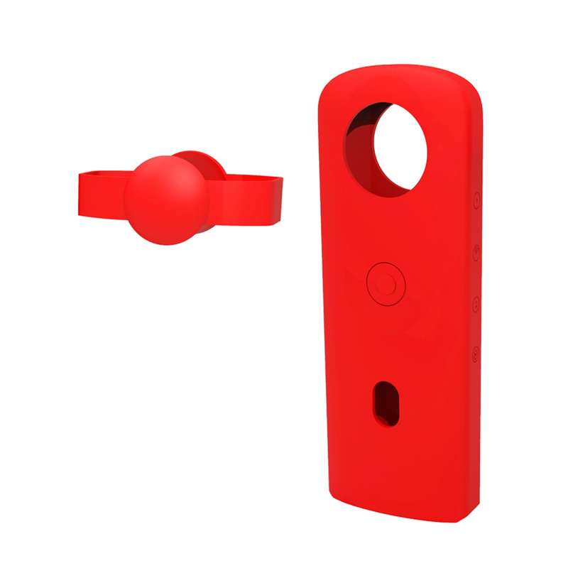 PULUZ Silicone Protective Case with Lens Cover for Ricoh Theta SC2 360 Panoramic Camera(Black)
