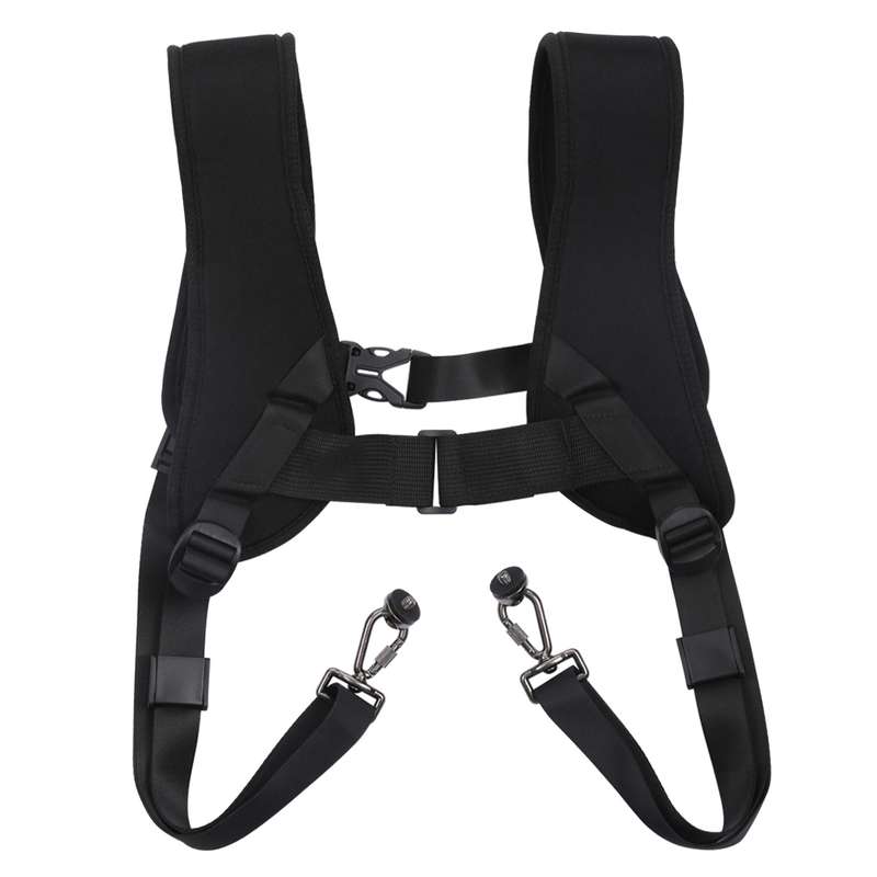 PULUZ Quick Release Double Shoulder Harness Soft Pad Decompression Foam Strap Belt for DSLR Digital