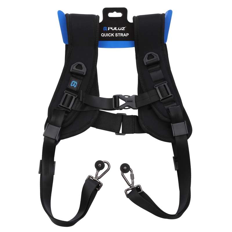 PULUZ Quick Release Double Shoulder Harness Soft Pad Decompression Foam Strap Belt for DSLR Digital