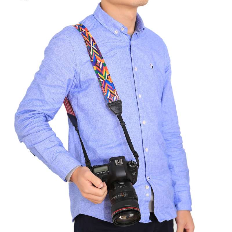 PULUZ Retro Ethnic Style Multi-color Series Shoulder Neck Strap Camera Strap for SLR / DSLR Cameras