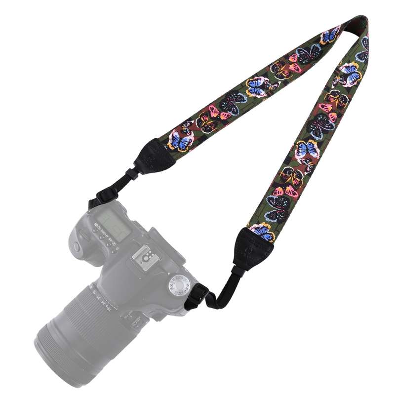 PULUZ Retro Ethnic Style Multi-color Series Butterflies Shoulder Neck Strap Camera Strap for SLR / D