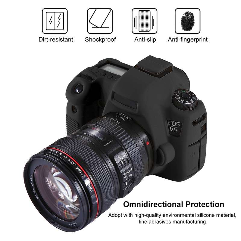 PULUZ Soft Silicone Protective Case for Canon EOS 6D(Red)