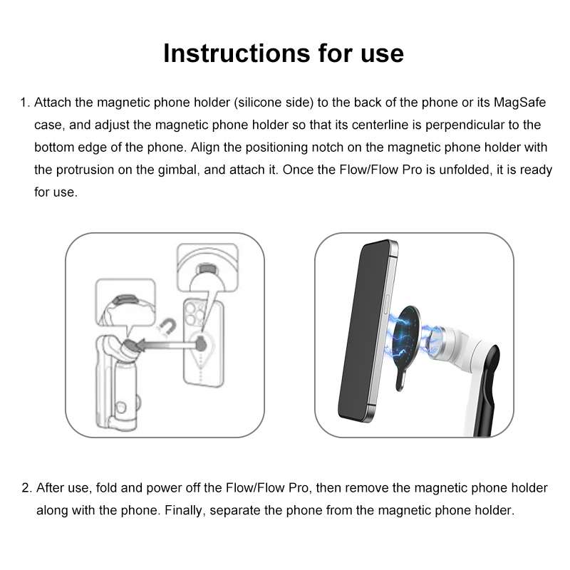 PULUZ For Insta360 FLow Gimbal Magnetic MagSafe Adapter Phone Holder (Silver)