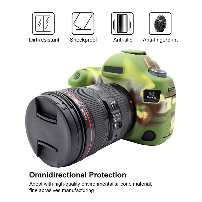 PULUZ Soft Silicone Protective Case for Canon EOS 5D Mark IV(Black)