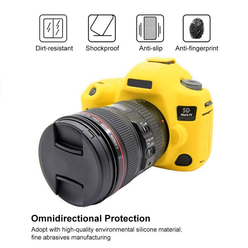 PULUZ Soft Silicone Protective Case for Canon EOS 5D Mark IV(Black)