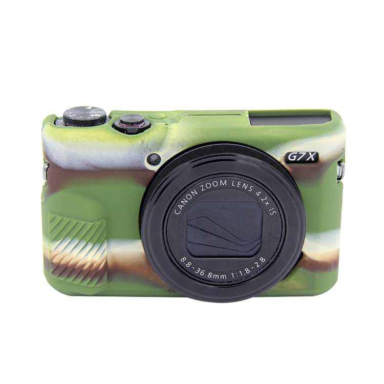 PULUZ Soft Silicone Protective Case for Canon EOS G7 X Mark II(Coffee)