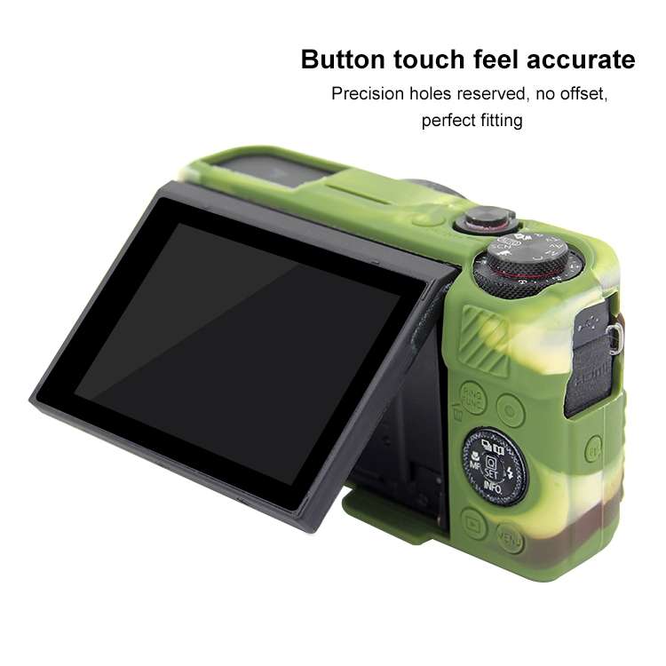 PULUZ Soft Silicone Protective Case for Canon EOS G7 X Mark II(Coffee)